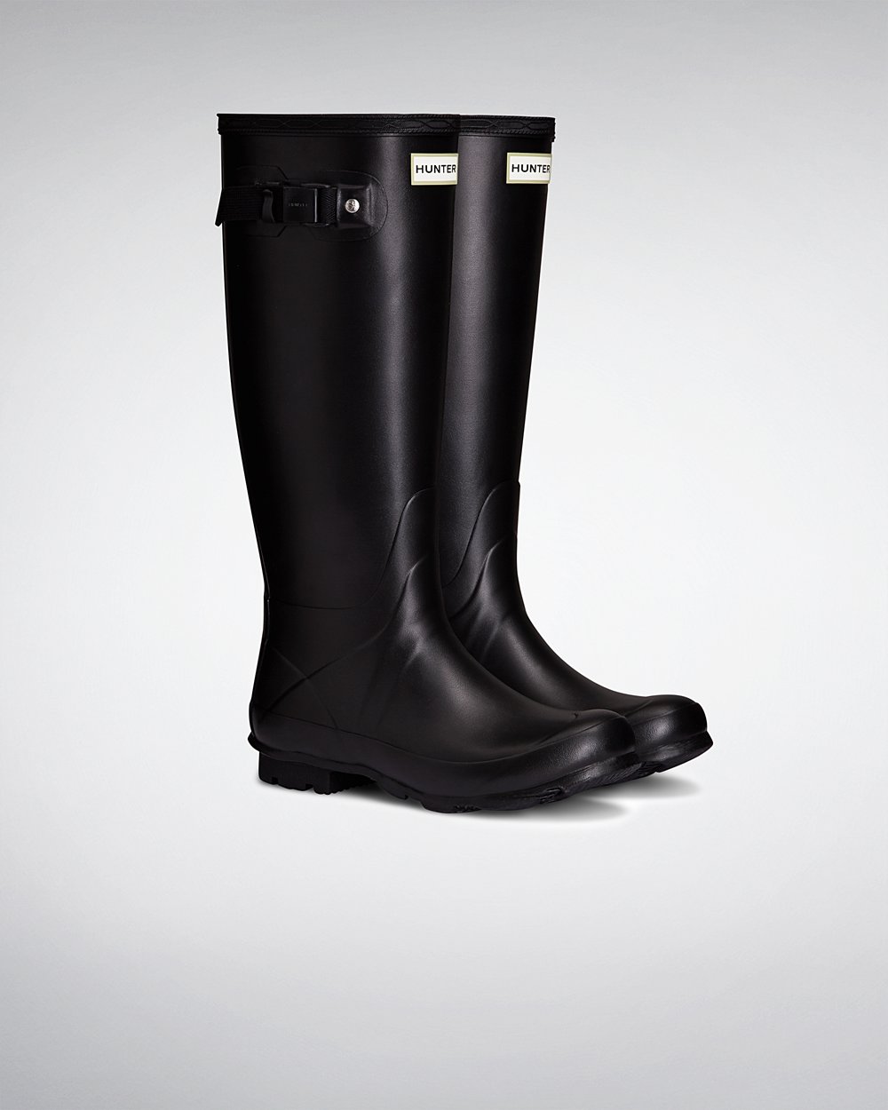 Womens Hunter Tall Rain Boots Black - Norris Field Neoprene Lined - 1582469-GZ